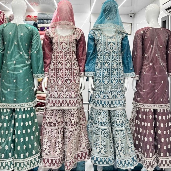 Pakistani sharara suit Punjabi suit size available S M L XL XXL - Picture 2 of 4